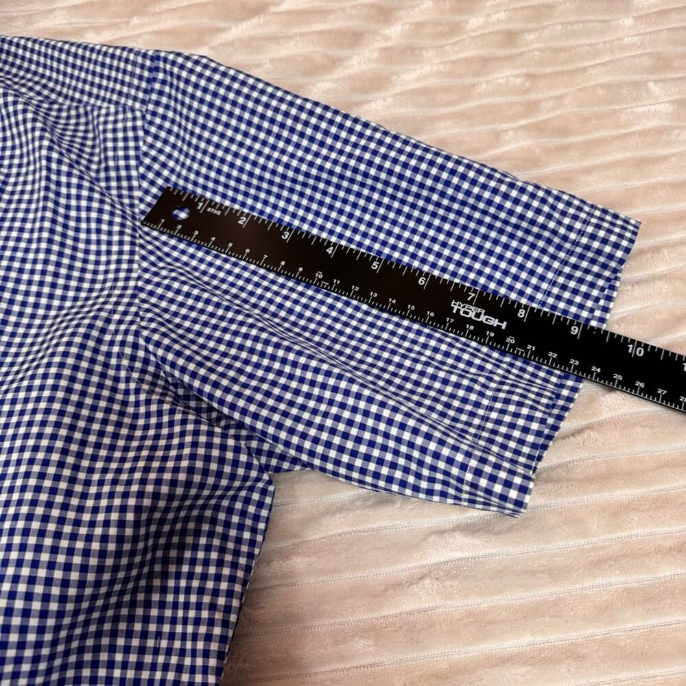 Ralph Lauren Classic Fit Men’s Gingham Shirt Button Down Short Sleeve Blue M - Picture 5 of 9